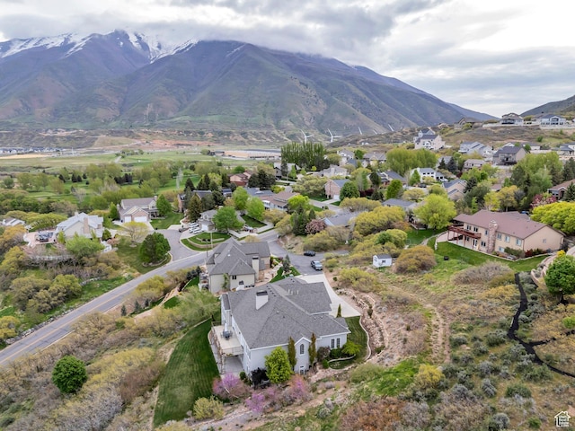 2382 S Spanish Oaks Dr, Spanish Fork, UT 84660 - bird's eye view featuring a mountain view and a residential view