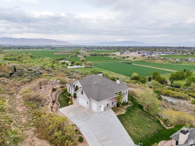 2382 S Spanish Oaks Dr, Spanish Fork, UT 84660 - bird's eye view with a mountain view and a rural view
