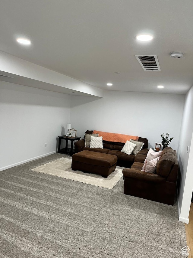 1036 S Fir St, Cedar City, UT 84720 - carpeted living room with recessed lighting, visible vents, and baseboards