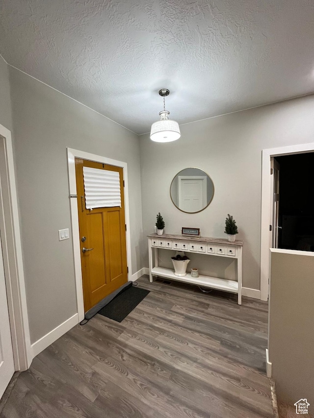 1036 S Fir St, Cedar City, UT 84720 - foyer with baseboards, a textured ceiling, and dark wood-style flooring