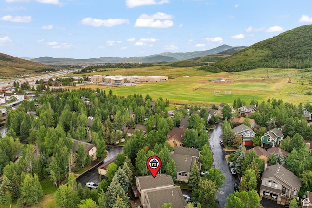 7494 Brook Hollow Loop Rd, Park City, UT 84098 - aerial perspective of suburban area featuring mountains