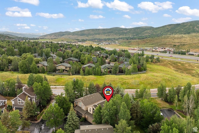 7494 Brook Hollow Loop Rd, Park City, UT 84098 - aerial perspective of suburban area featuring mountains
