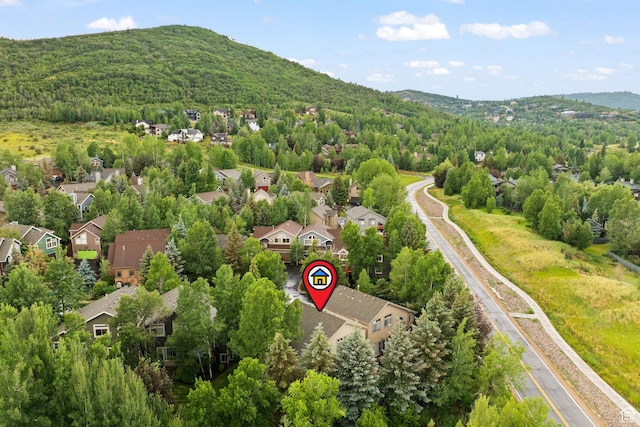 7494 Brook Hollow Loop Rd, Park City, UT 84098 - aerial perspective of suburban area with a mountain backdrop and a forest