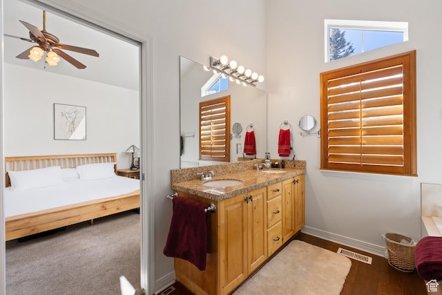 7494 Brook Hollow Loop Rd, Park City, UT 84098 - bathroom with visible vents, a wealth of natural light, and a sink