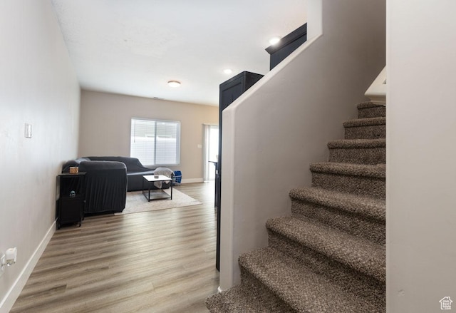 3180 W 1650 N Unit B, Cedar City, UT 84721 - stairway with baseboards and wood finished floors