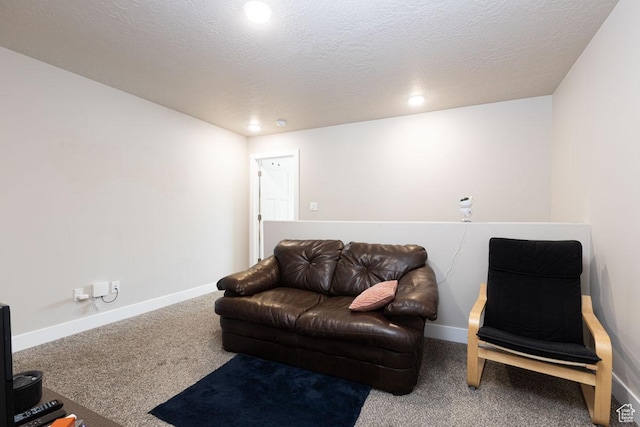 3180 W 1650 N Unit B, Cedar City, UT 84721 - living room featuring baseboards, recessed lighting, a textured ceiling, and carpet