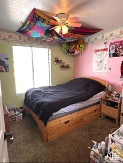 bedroom featuring carpet