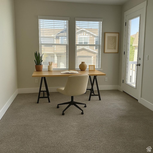 4929 W Red Ruby Ln, Herriman, UT 84096 - office area featuring carpet flooring and baseboards