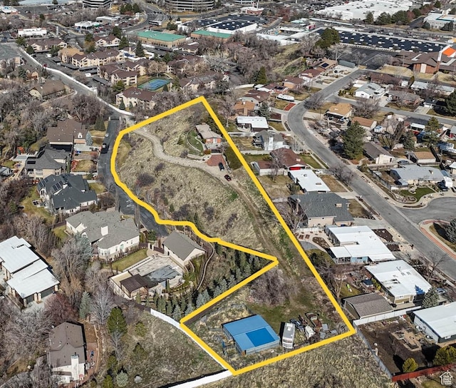 1325 E Milne Ln S, Cottonwood Heights, UT 84047 - drone / aerial view featuring a residential view