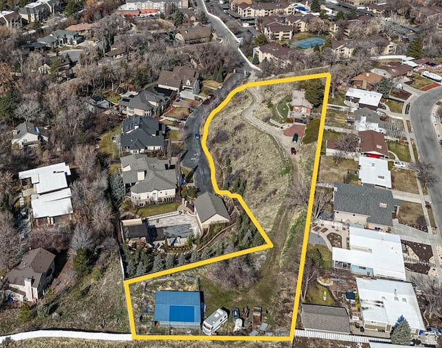 1325 E Milne Ln S, Cottonwood Heights, UT 84047 - aerial view with a residential view