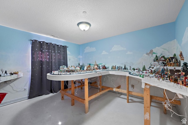 1762 S Hobblecreek Haven Rd, Springville, UT 84663 - miscellaneous room with finished concrete flooring and a textured ceiling