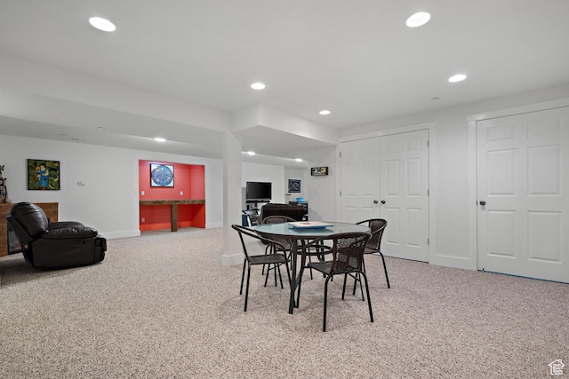 1762 S Hobblecreek Haven Rd, Springville, UT 84663 - carpeted dining area with recessed lighting
