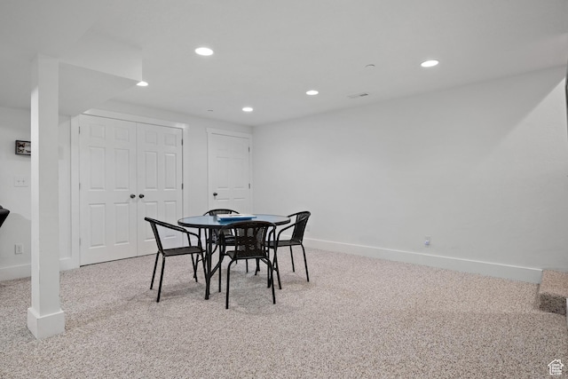 1762 S Hobblecreek Haven Rd, Springville, UT 84663 - carpeted dining area featuring recessed lighting