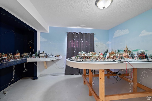 1762 S Hobblecreek Haven Rd, Springville, UT 84663 - misc room with a textured ceiling and finished concrete flooring