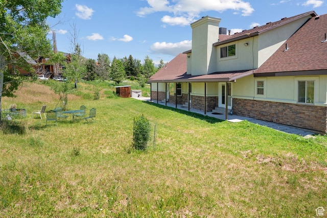 1762 S Hobblecreek Haven Rd, Springville, UT 84663 - view of grassy yard with a patio