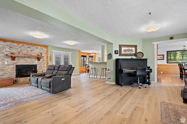 1762 S Hobblecreek Haven Rd, Springville, UT 84663 - living area with a textured ceiling and wood finished floors