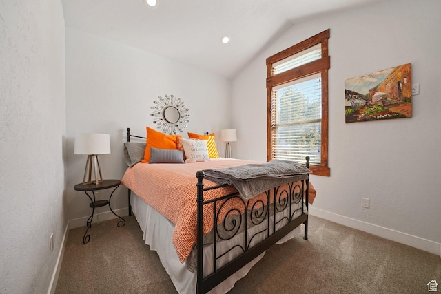 13862 S 7300 W, Herriman, UT 84096 - carpeted bedroom with lofted ceiling and recessed lighting