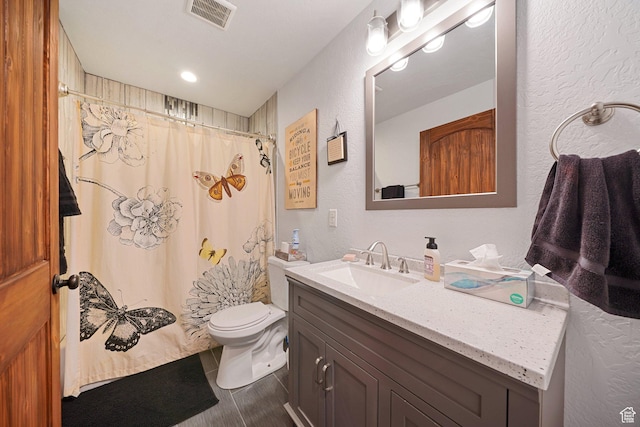 13862 S 7300 W, Herriman, UT 84096 - bathroom featuring vanity, a textured wall, and a shower with shower curtain