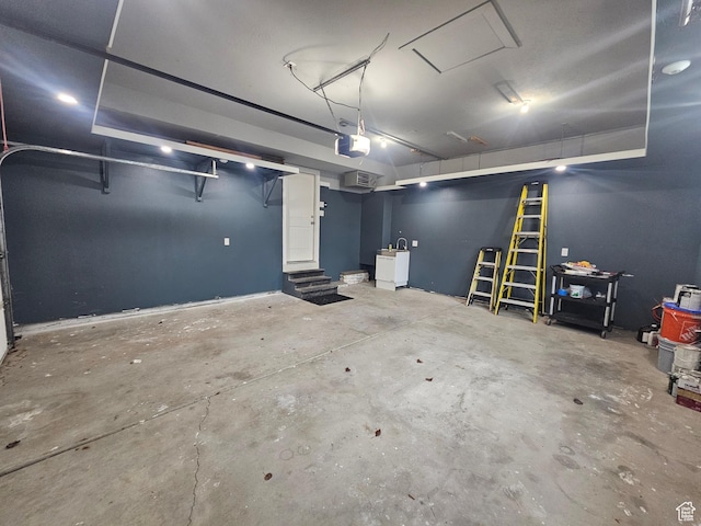 garage featuring a garage door opener
