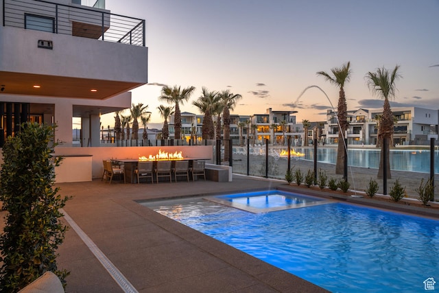 864 W Sapphire Sky Ln Unit 546, St George, UT 84790 - view of swimming pool with a patio area, a residential view, and a community hot tub
