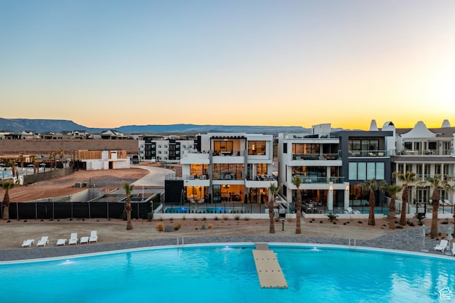 pool featuring a mountain view
