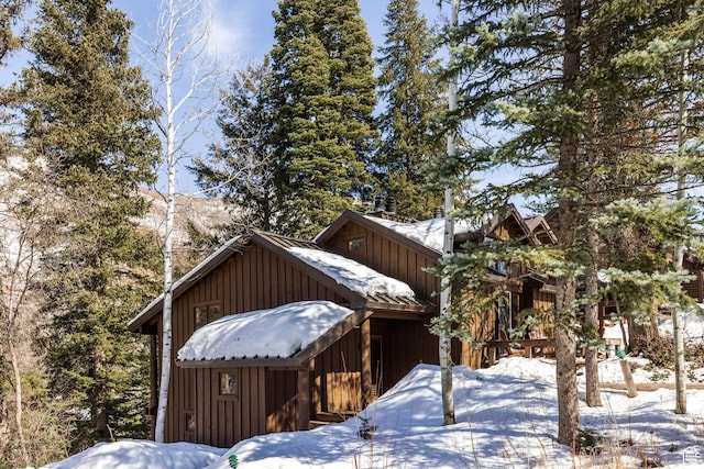 8840 N The Unit 37, Sundance, UT 84604 - view of snow covered exterior featuring board and batten siding