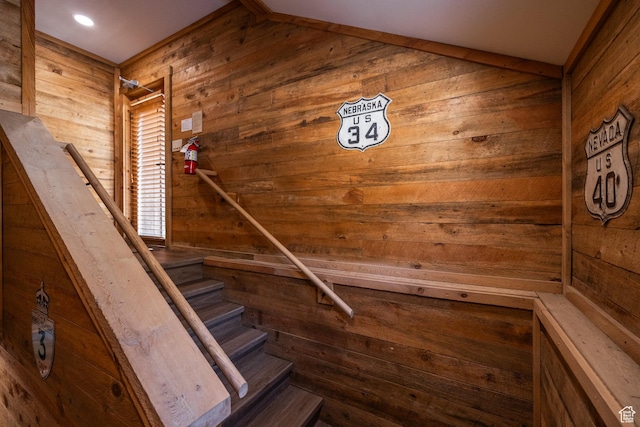 8840 N The Unit 37, Sundance, UT 84604 - stairway with wood walls