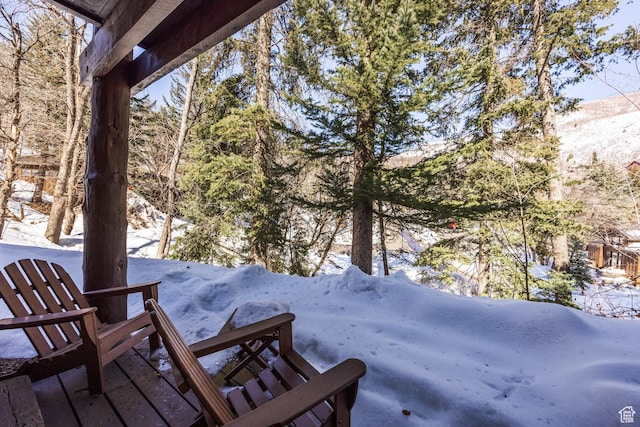 8840 N The Unit 37, Sundance, UT 84604 - view of snow covered patio