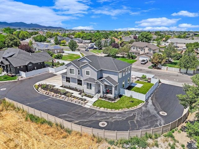 drone / aerial view with a residential view