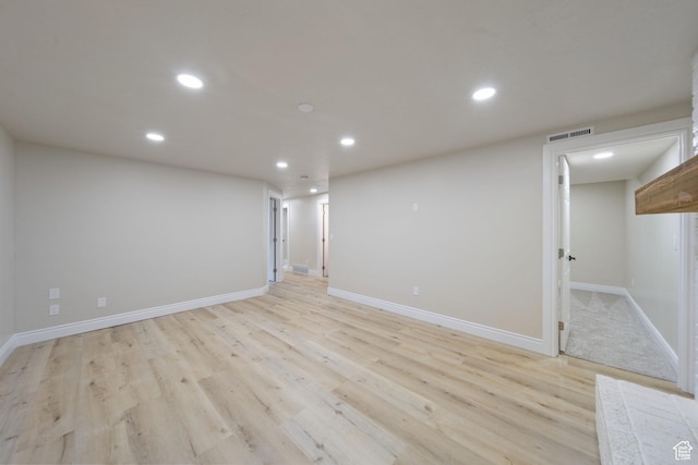 770 S 1680 E, Pleasant Grove, UT 84062 - finished below grade area with recessed lighting, light wood-style floors, baseboards, and visible vents