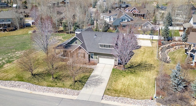 drone / aerial view featuring a residential view