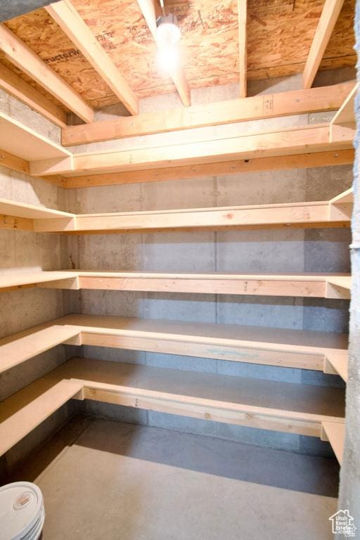 view of storage area