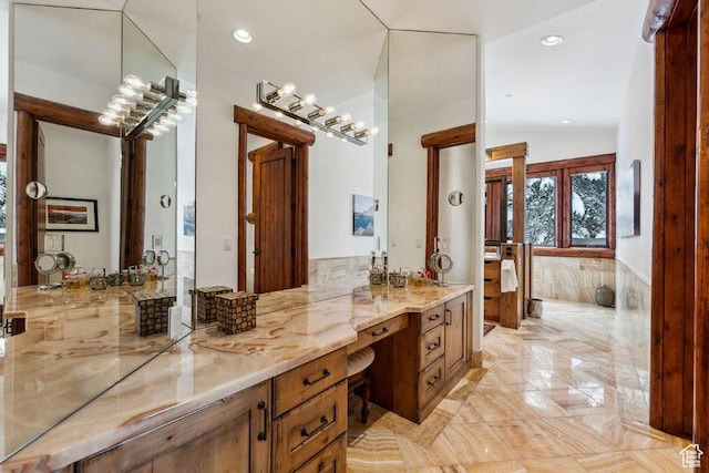 3438 Snow Top Ct, Park City, UT 84060 - bathroom with vanity and recessed lighting