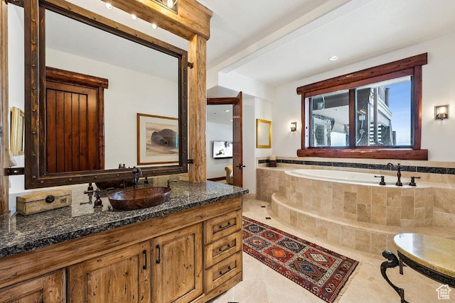 3438 Snow Top Ct, Park City, UT 84060 - full bath with a bath, tile patterned flooring, and vanity