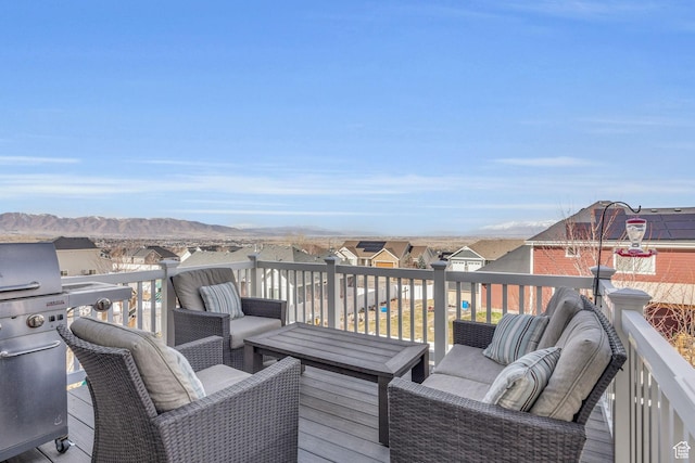 203 E Deer Run Loop Unit 40, Elk Ridge, UT 84651 - deck featuring a residential view and outdoor lounge area