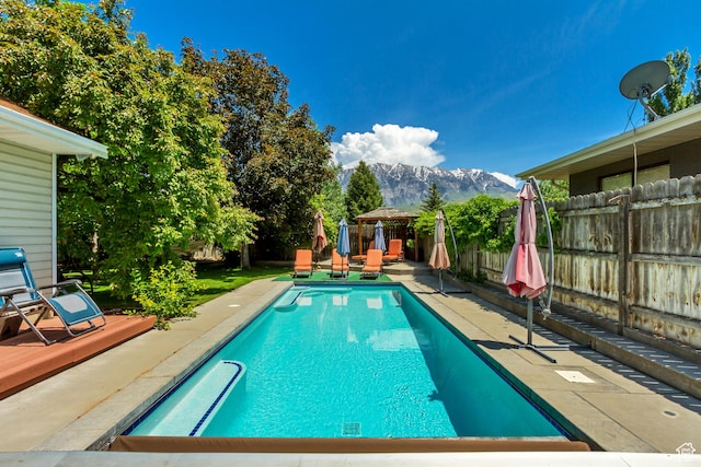 1106 N 600 E, Orem, UT 84097 - view of swimming pool featuring a mountain view and a gazebo