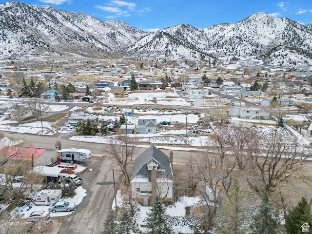 mountain view with a residential view