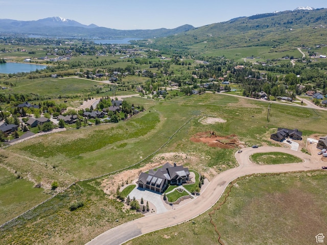 3651 N Eagle Ridge Dr E, Eden, UT 84310 - aerial view of property's location featuring a water and mountain view