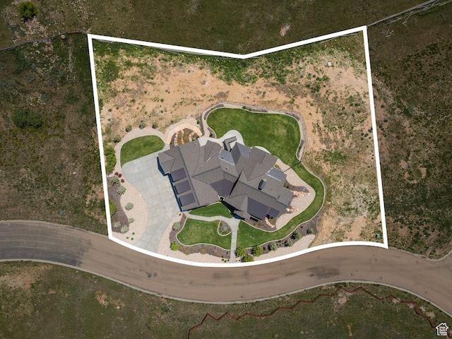 3651 N Eagle Ridge Dr E, Eden, UT 84310 - aerial view of property and surrounding area featuring property parcel outlined