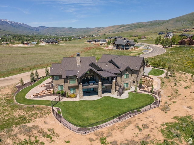 3651 N Eagle Ridge Dr E, Eden, UT 84310 - aerial view of property and surrounding area featuring mountains