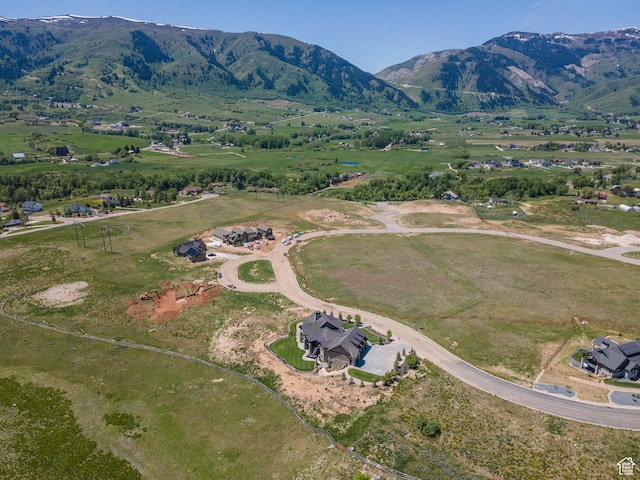 3651 N Eagle Ridge Dr E, Eden, UT 84310 - aerial view of property and surrounding area with a mountain backdrop