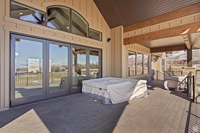 deck featuring french doors