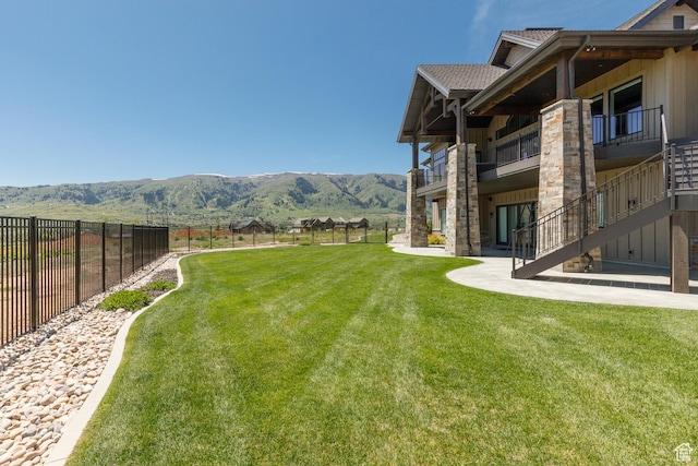3651 N Eagle Ridge Dr E, Eden, UT 84310 - view of yard featuring a mountain view