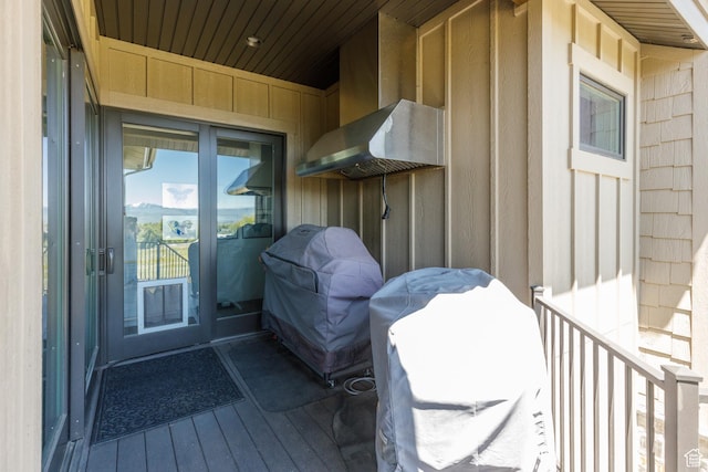3651 N Eagle Ridge Dr E, Eden, UT 84310 - entrance to property featuring board and batten siding and a deck