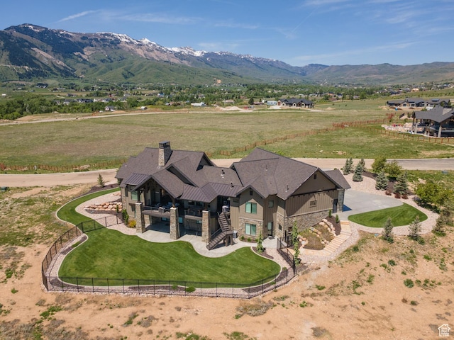 3651 N Eagle Ridge Dr E, Eden, UT 84310 - aerial view of sparsely populated area with a mountainous background