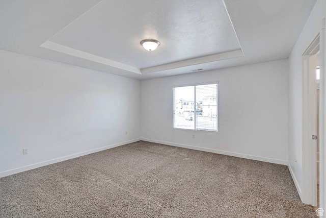 621 E Mayor Place Dr S, American Fork, UT 84003 - spare room featuring baseboards, carpet floors, and a tray ceiling