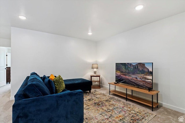 987 S 950 W, American Fork, UT 84003 - living area with recessed lighting, baseboards, and carpet floors