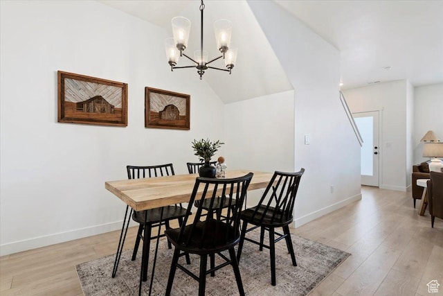 987 S 950 W, American Fork, UT 84003 - dining room with an inviting chandelier, baseboards, and light wood-style floors