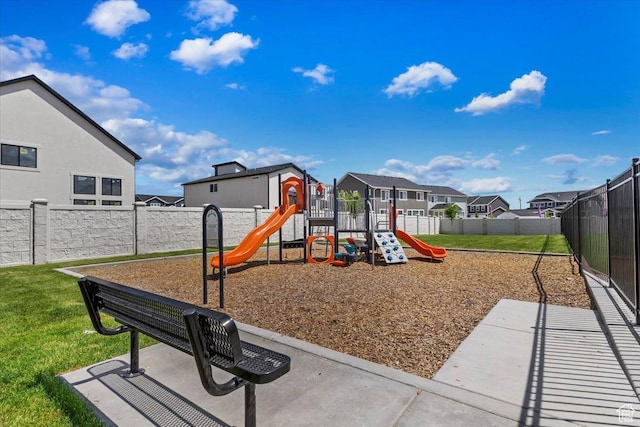 987 S 950 W, American Fork, UT 84003 - communal playground featuring a residential view, a lawn, and a fenced backyard