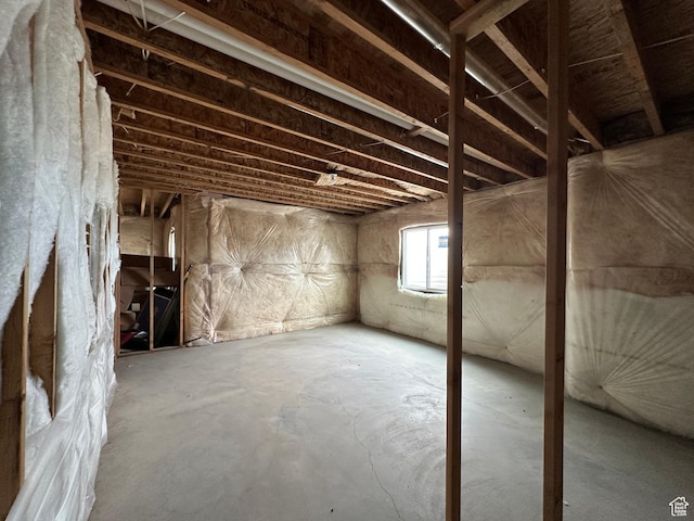 view of basement